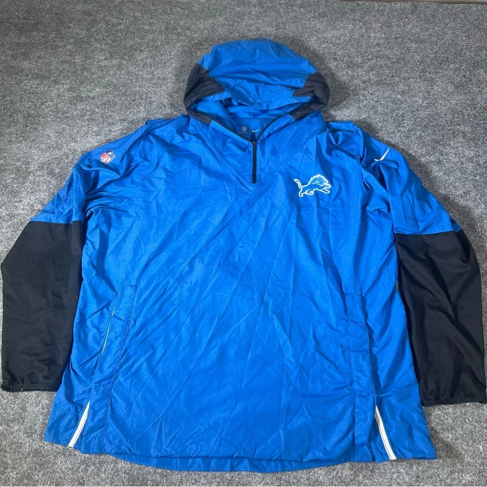 Nike Detroit Lions Jacket Hoodie Mens XXL Nike Coach Issue On Field Full Zip